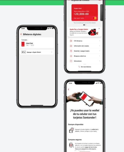 Santander Wallet imágenes de Conceptos.